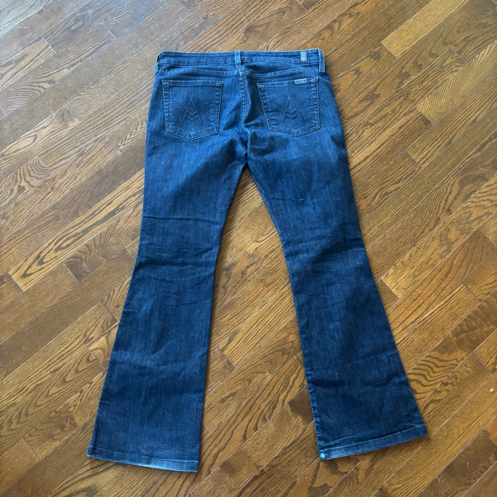 7 For All Mankind Dark Blue Flare Jeans
